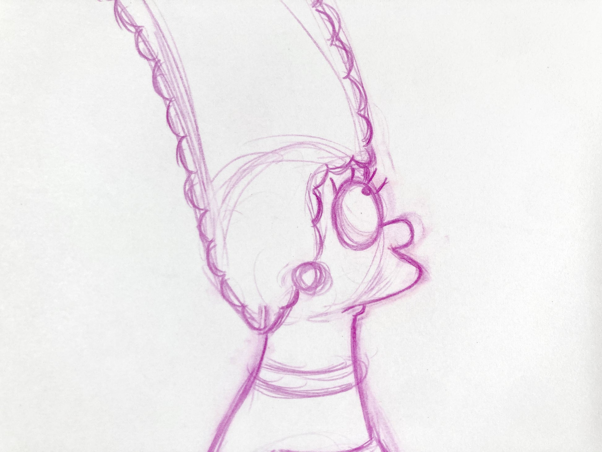 The SIMPSONS : Original Production Used Animation Drawing of Marge Simpson. For sale on FLIP Gallery
