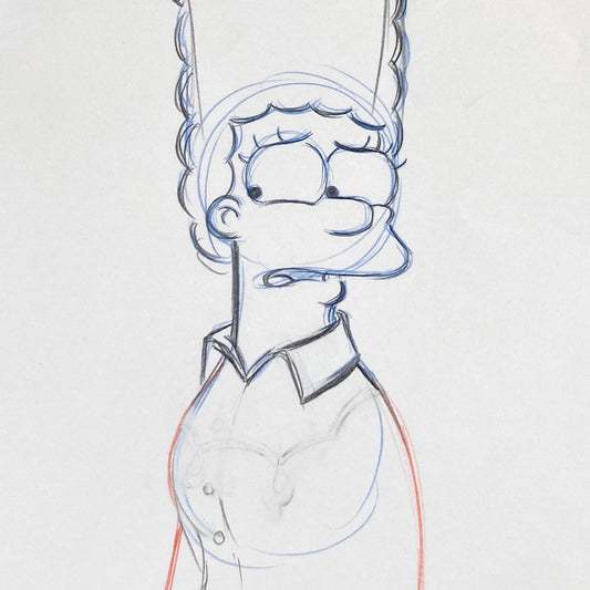 The SIMPSONS : Original Production Used Animation Drawing of Marge Simpson. For sale on FLIP Gallery
