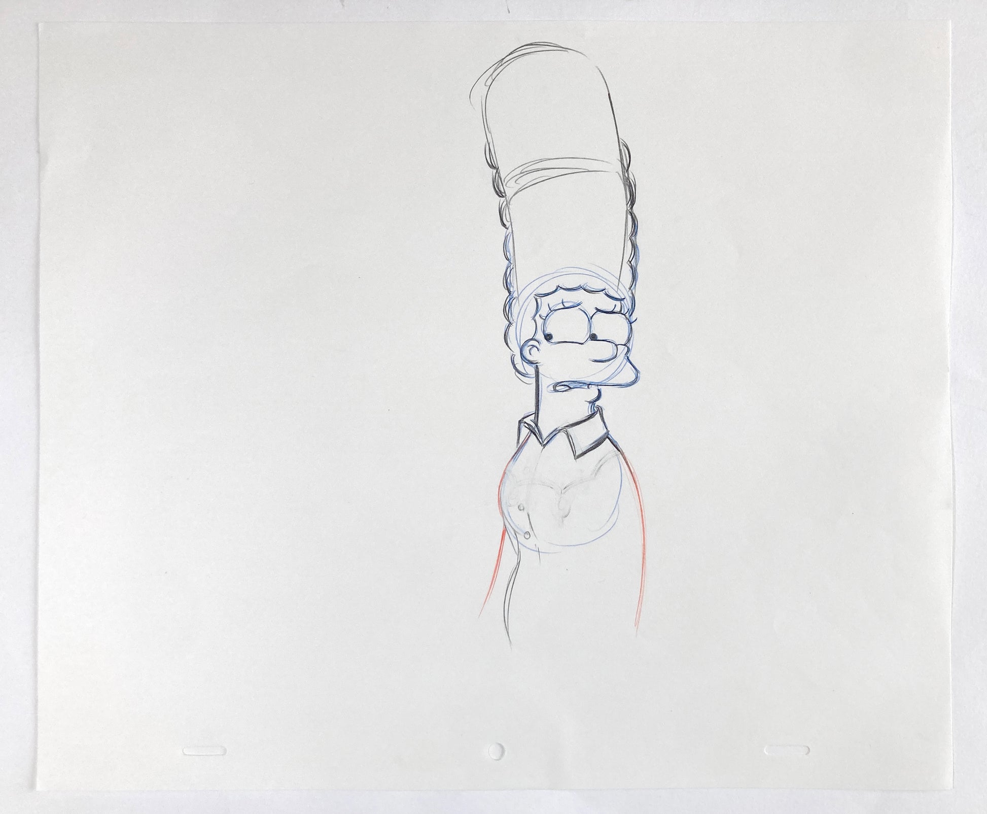 The SIMPSONS : Original Production Used Animation Drawing of Marge Simpson. For sale on FLIP Gallery