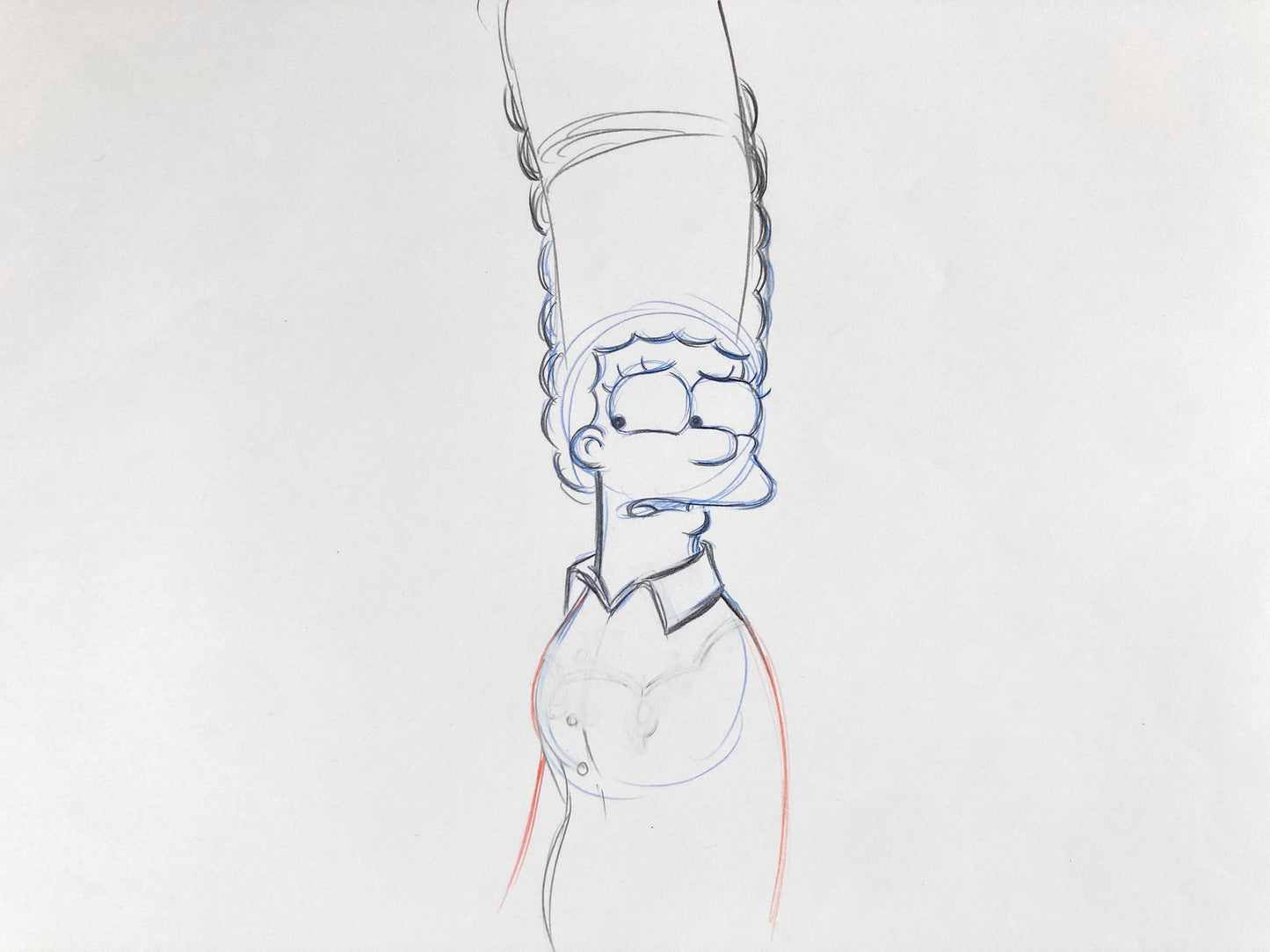 The SIMPSONS : Original Production Used Animation Drawing of Marge Simpson. For sale on FLIP Gallery
