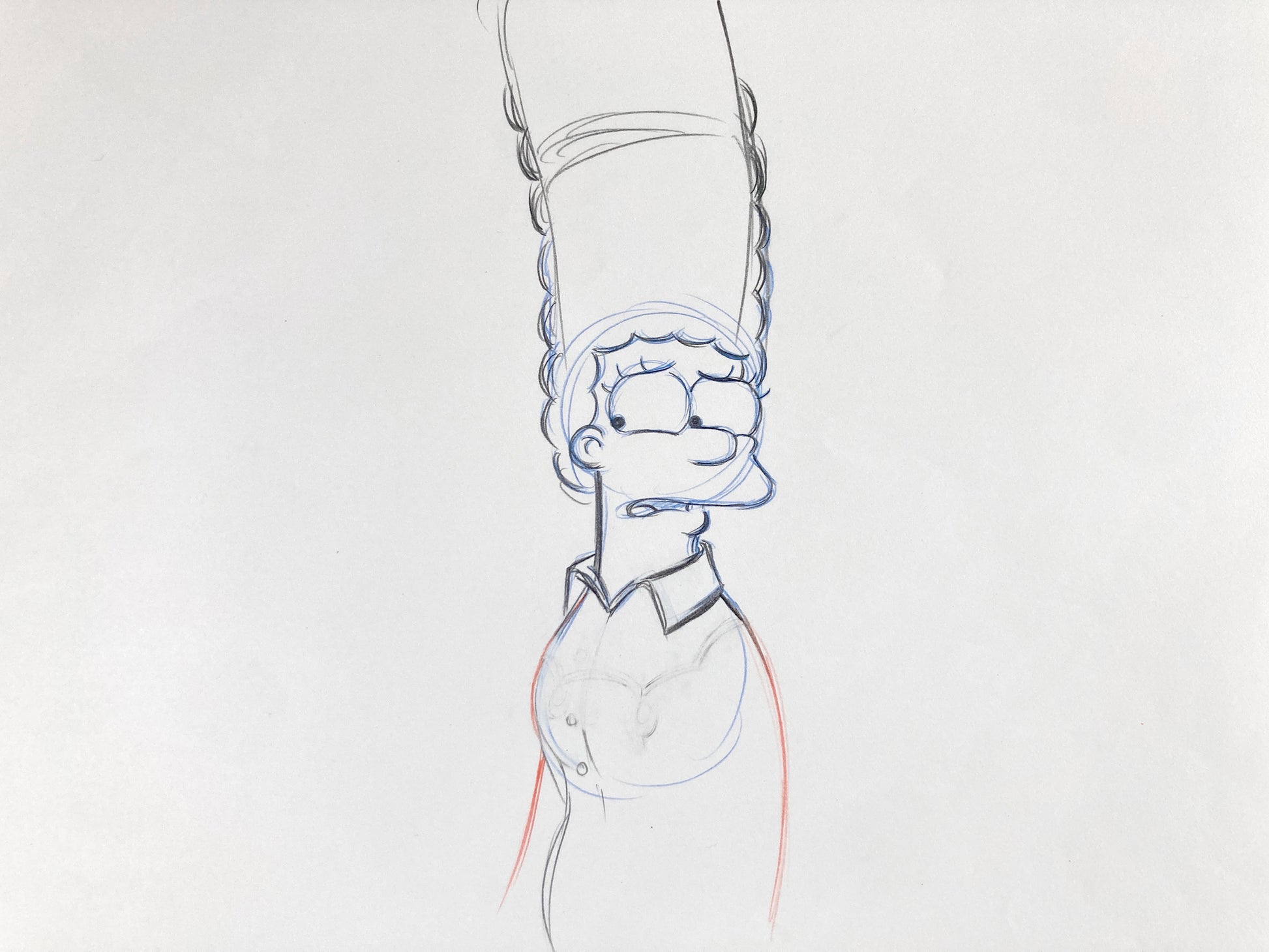 The SIMPSONS : Original Production Used Animation Drawing of Marge Simpson. For sale on FLIP Gallery