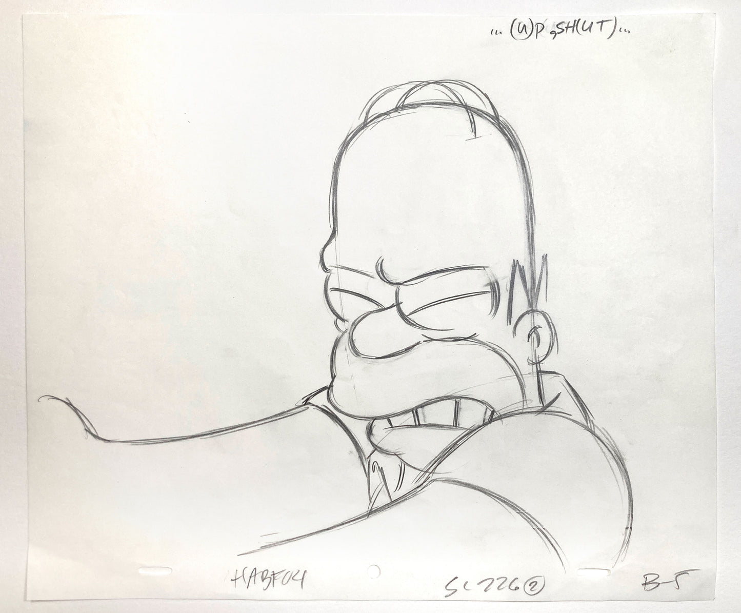 The SIMPSONS : Original Production Used Animation Drawing of Homer Simpson. For sale on FLIP gallery