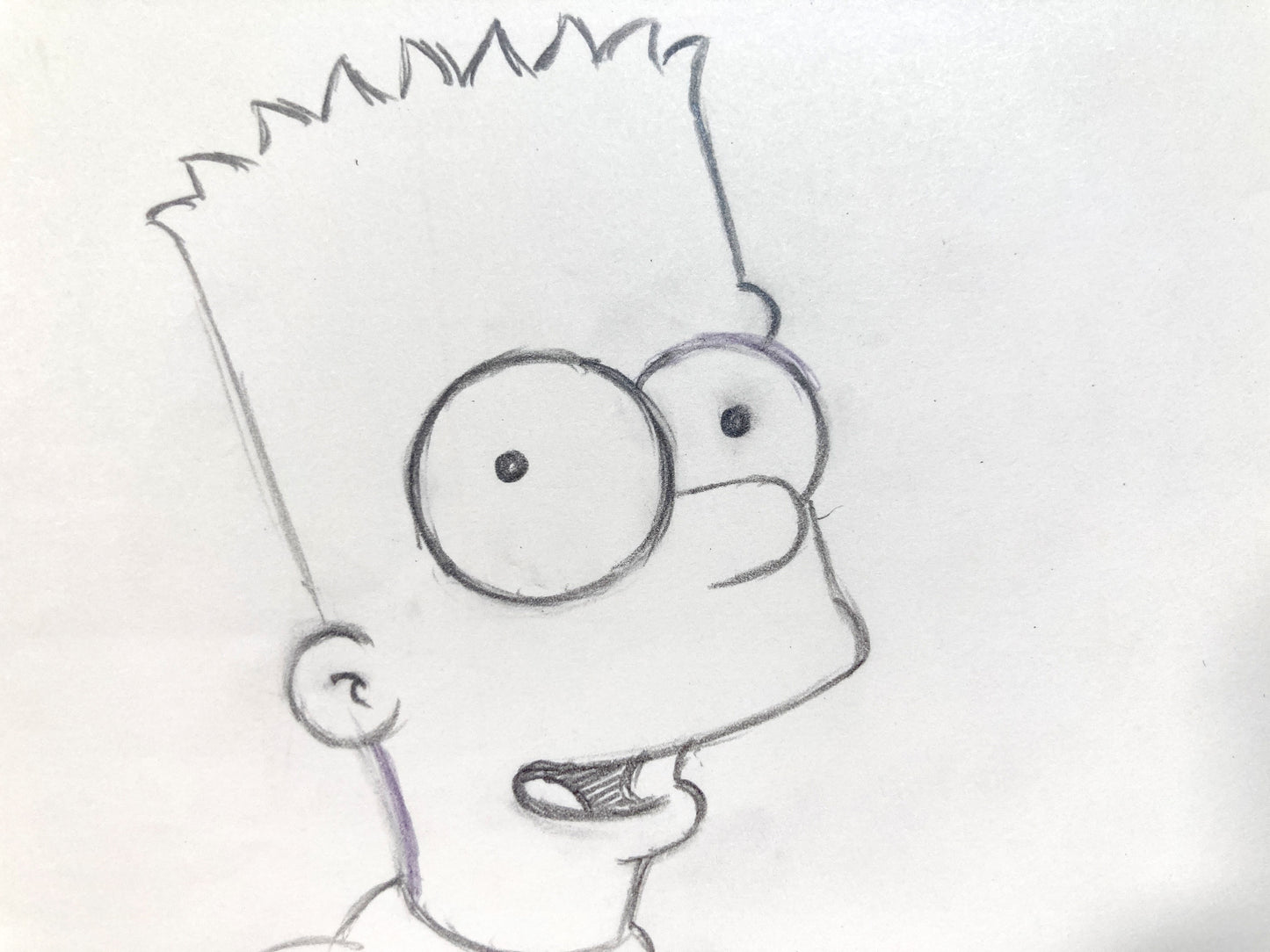 The SIMPSONS : Original Animation Production Drawing of Bart Simpson. For sale on FLIP Gallery