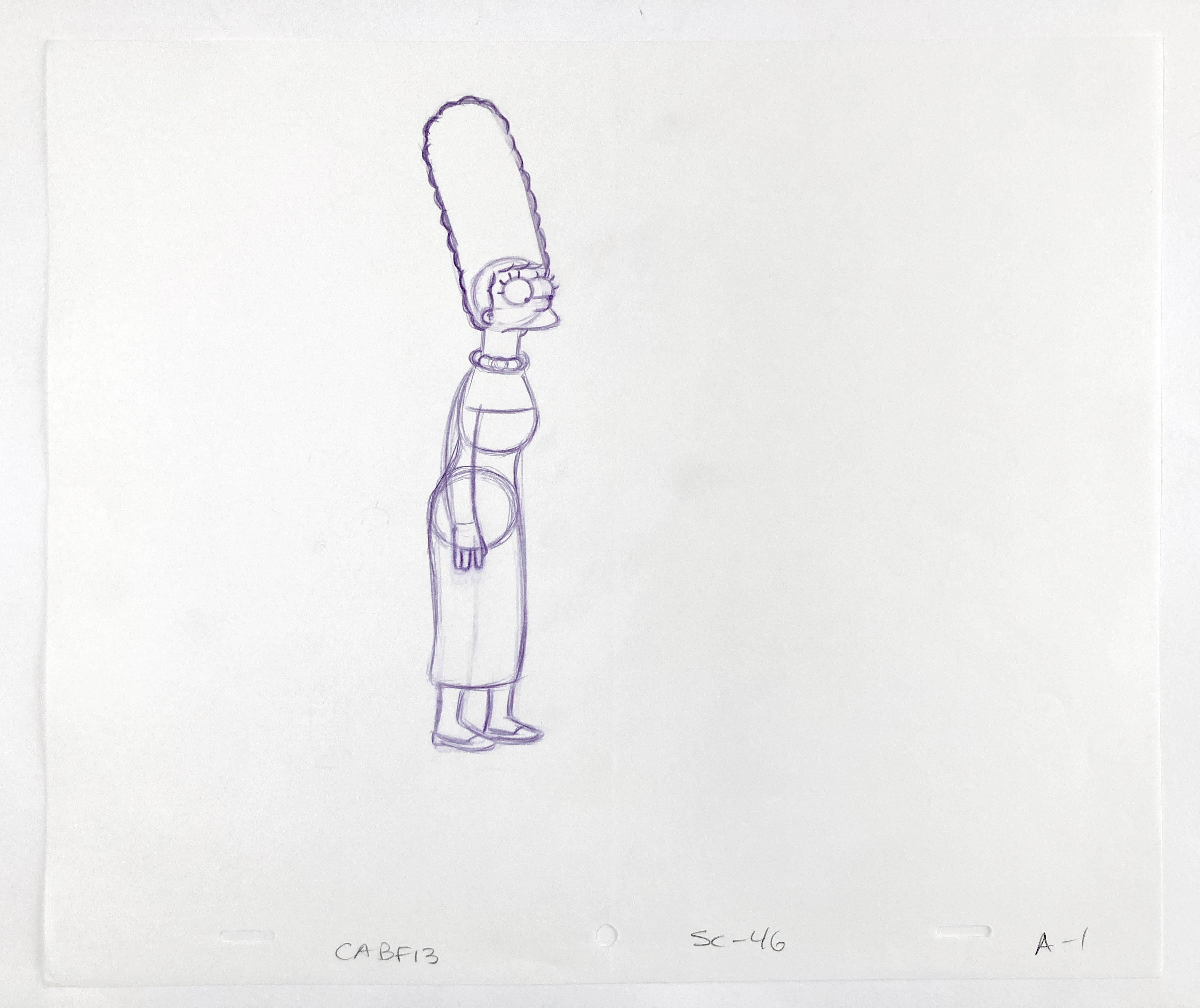 THE SIMPSONS : Original Animation Drawing of Marge Simpson (2000 ...