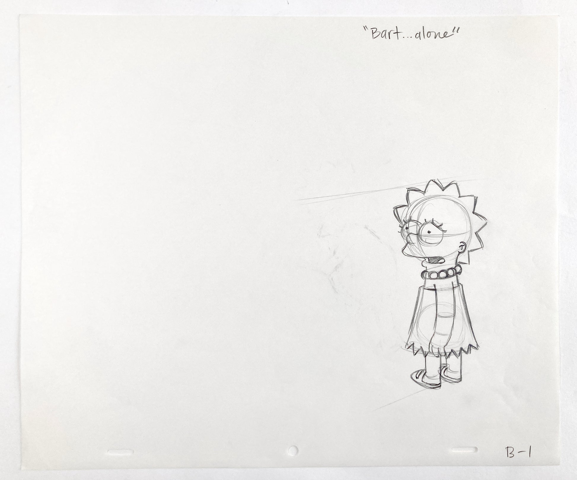 The SIMPSONS : Original Production Used Animation Drawing of Lisa Simpson (Matt Groening). For sale on FLIP Gallery