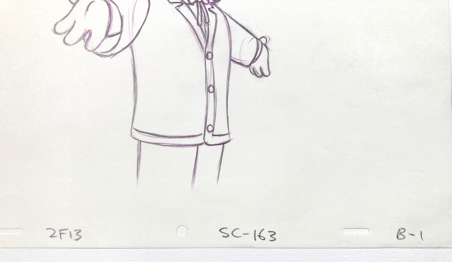 The SIMPSONS : Original Production Used Animation Artwork Drawing of Judge. For sale on FLIP Gallery