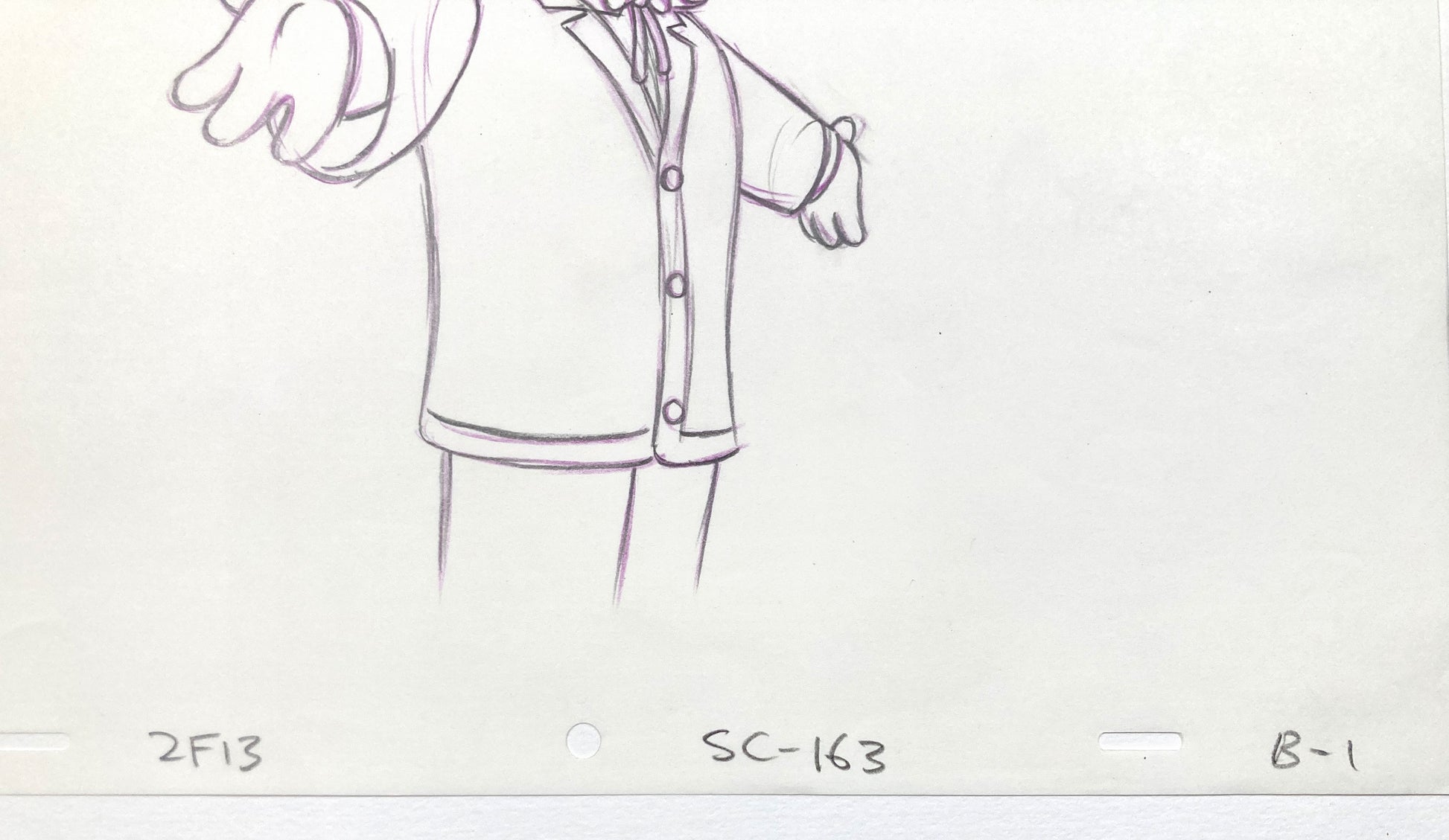 The SIMPSONS : Original Production Used Animation Artwork Drawing of Judge. For sale on FLIP Gallery