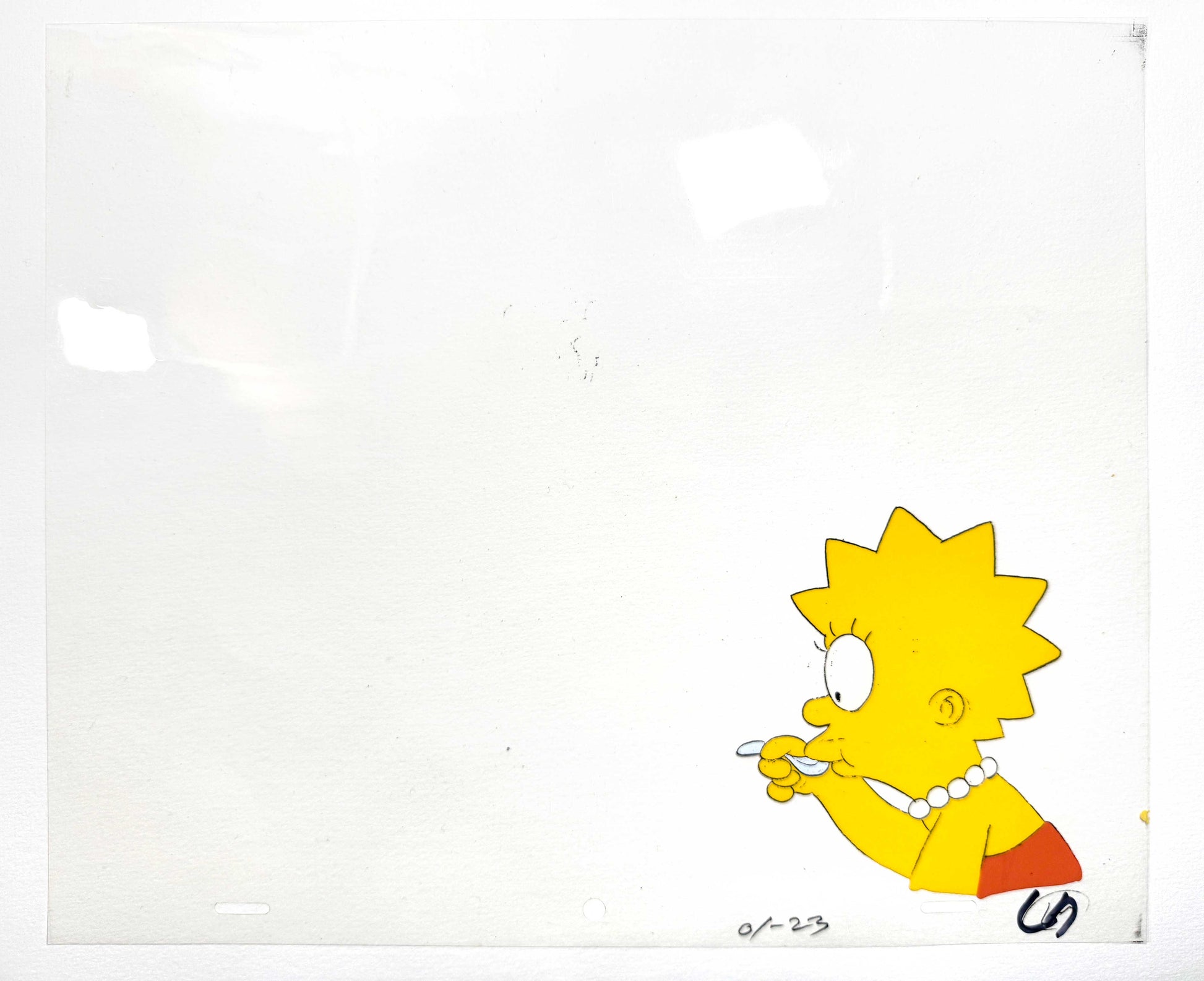 The Simpsons : Original Animation Production Cel of Lisa Simpson (1990’s). For sale on FLIP Gallery