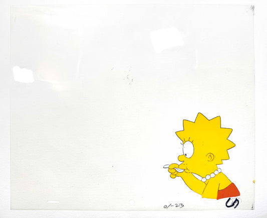 The Simpsons : Original Animation Production Cel of Lisa Simpson (1990’s). For sale on FLIP Gallery