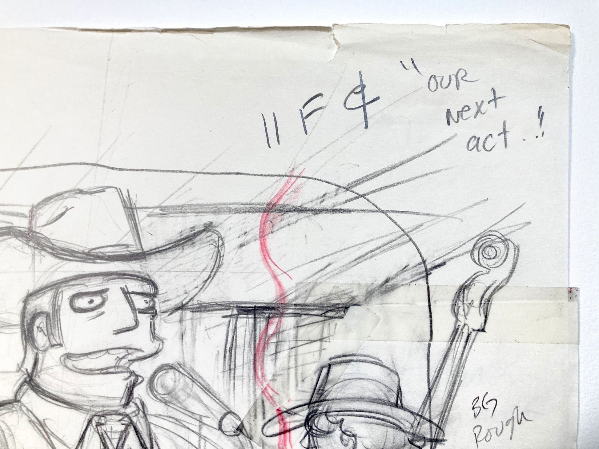 The Simpsons Original Animation Production Layout Drawing of Music Players (2000’s). For sale on FLIP Gallery