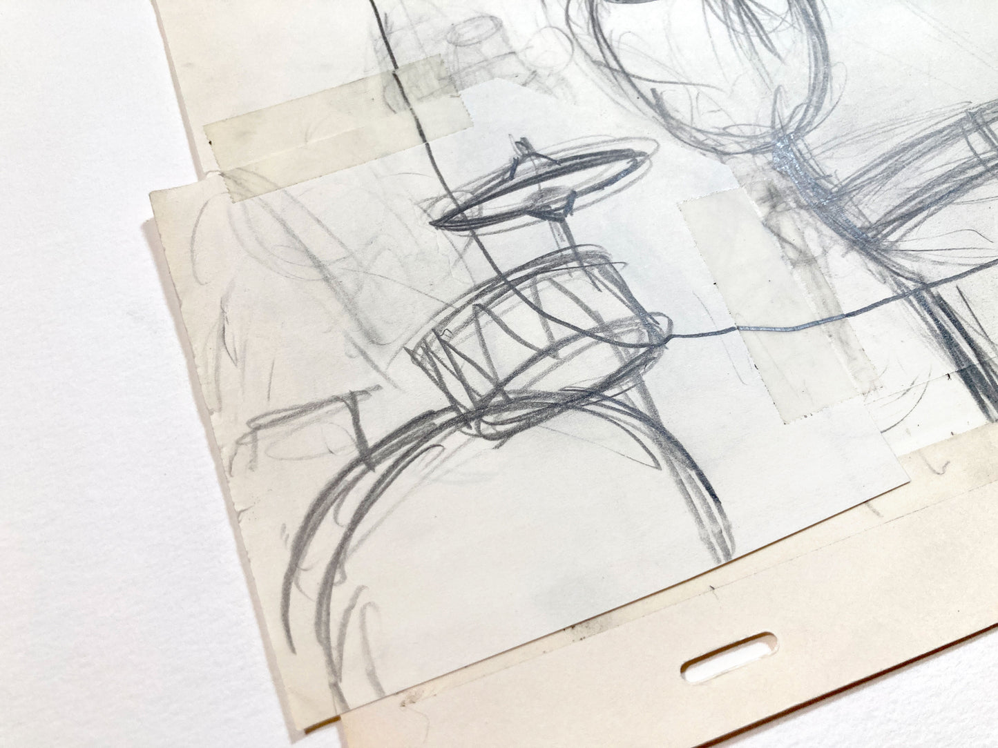 The Simpsons Original Animation Production Layout Drawing of Music Players (2000’s). For sale on FLIP Gallery