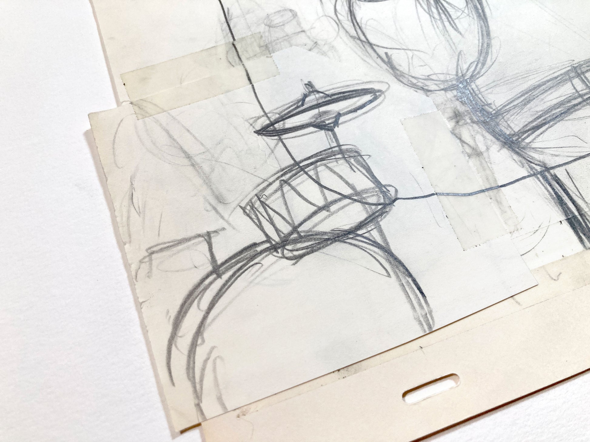 The Simpsons Original Animation Production Layout Drawing of Music Players (2000’s). For sale on FLIP Gallery