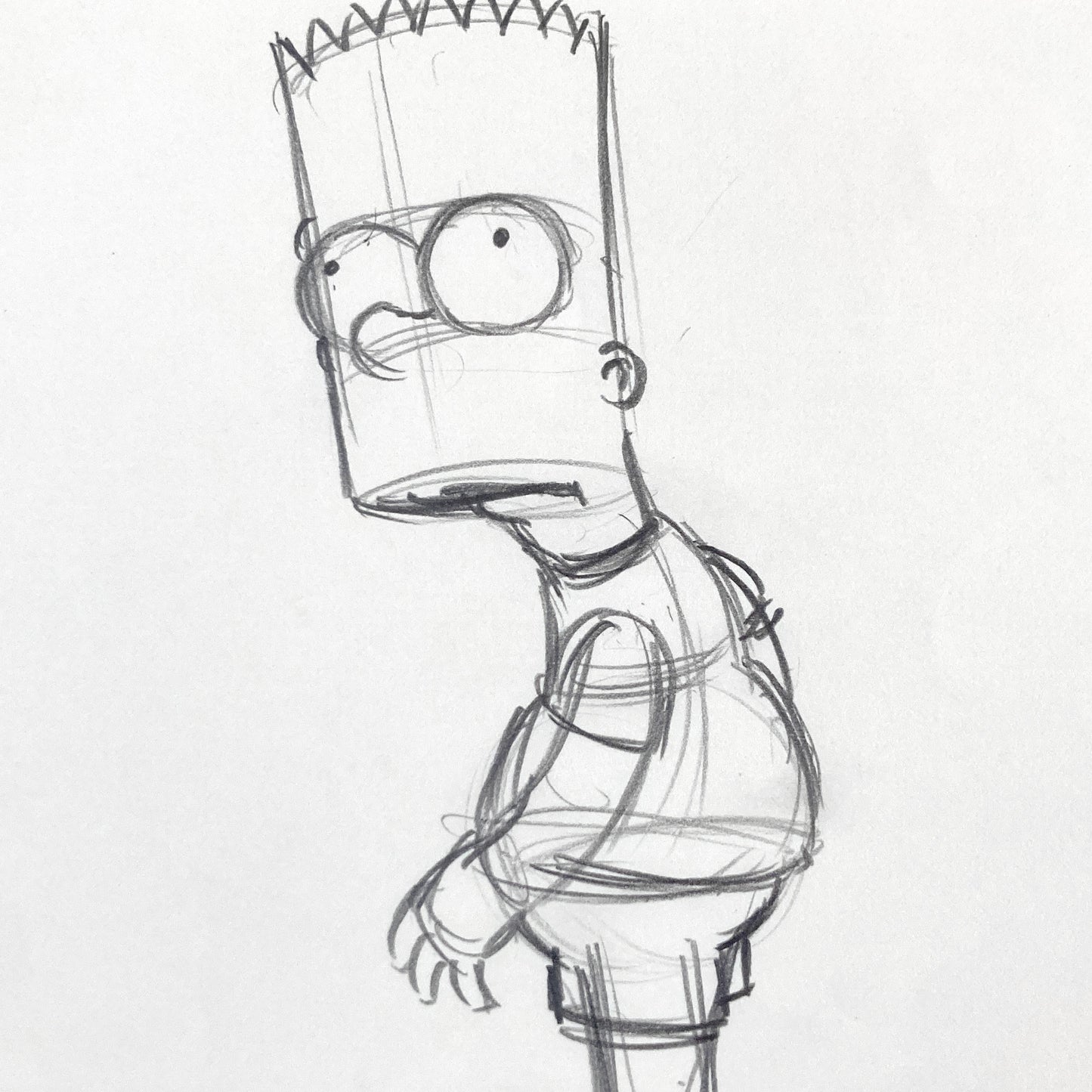 The SIMPSONS : Original Animation Drawing of Bart Simpson (Matt Groening). For sale on FLIP Gallery