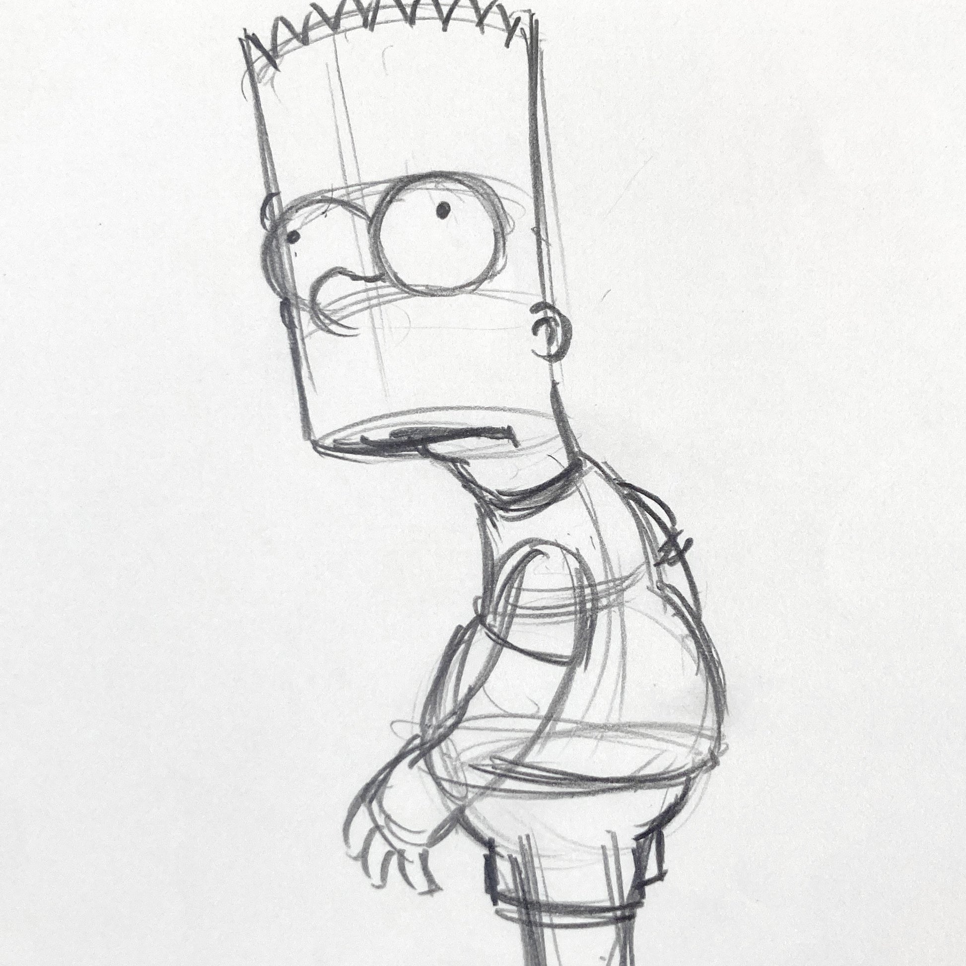 The SIMPSONS : Original Animation Drawing of Bart Simpson (Matt Groening). For sale on FLIP Gallery