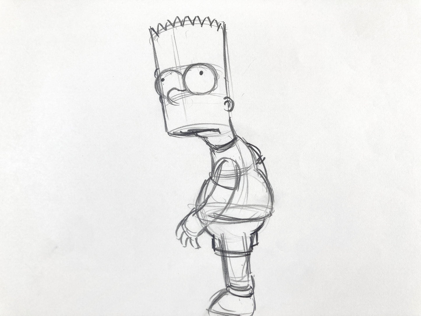 The SIMPSONS : Original Animation Drawing of Bart Simpson (Matt Groening). For sale on FLIP Gallery