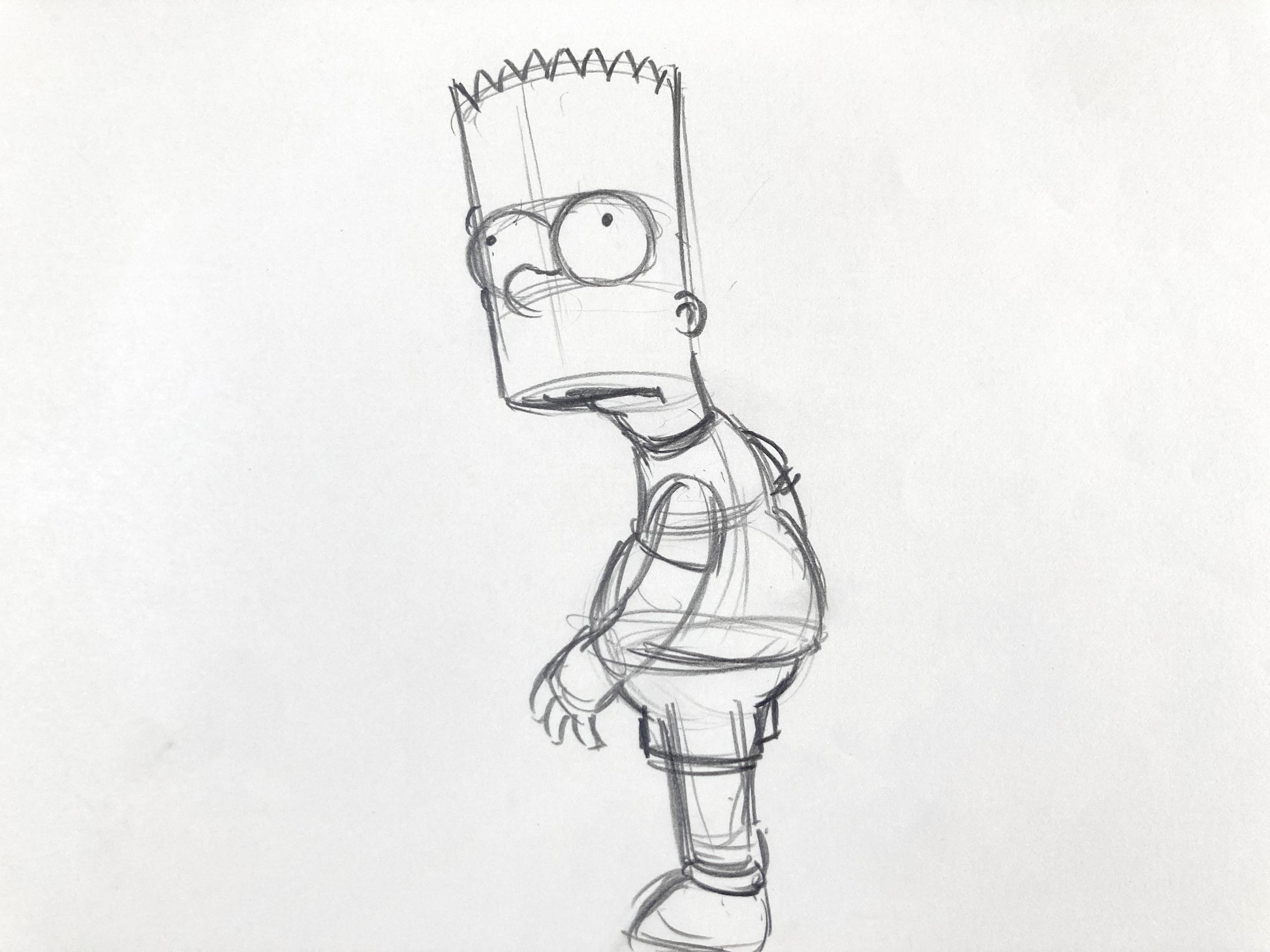 The SIMPSONS : Original Animation Drawing of Bart Simpson (Matt Groening). For sale on FLIP Gallery