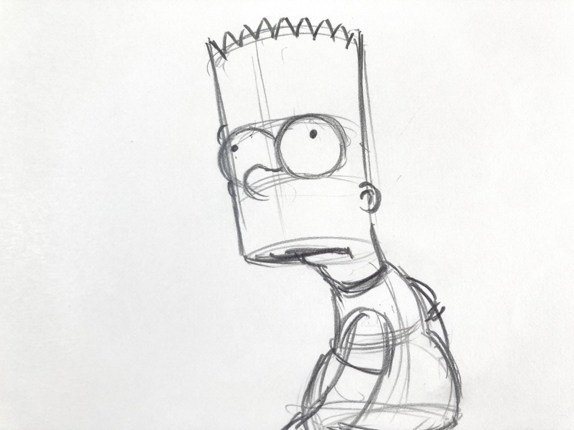 The SIMPSONS : Original Animation Drawing of Bart Simpson (Matt Groening). For sale on FLIP Gallery