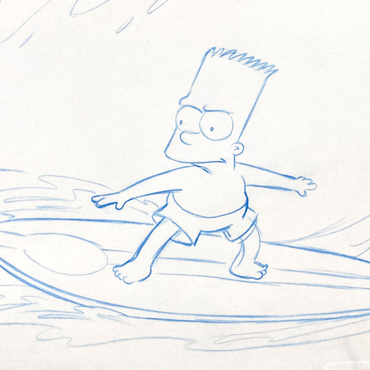 The Simpsons Licensing Division Artwork of Bart Simpson (Fox, 1997). For sale on FLIP Gallery