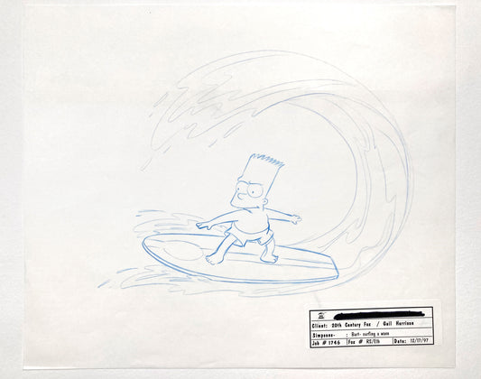 The Simpsons Licensing Division Artwork of Bart Simpson (Fox, 1997). For sale on FLIP Gallery
