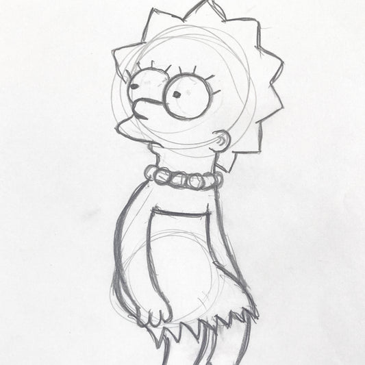 The SIMPSONS : Original Animation Drawing of Lisa Simpson (Matt Groening). For Sale on FLIP Gallery