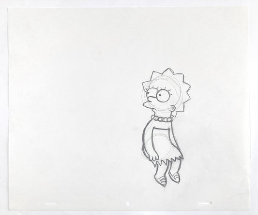 The SIMPSONS : Original Animation Drawing of Lisa Simpson (Matt Groening). For Sale on FLIP Gallery