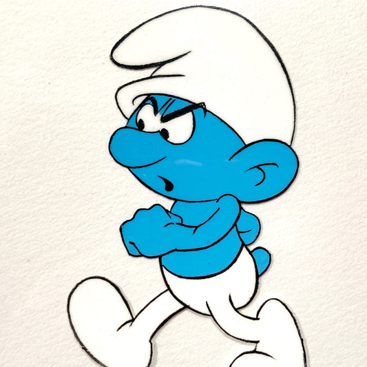 The Smurfs : Original Production Used Animation Cel - Hanna-Barbera (1980's)