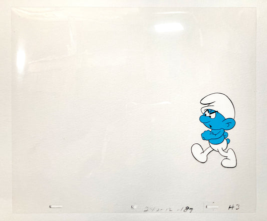 The Smurfs Original Animation Art Cel - Hanna-Barbera (1980's)