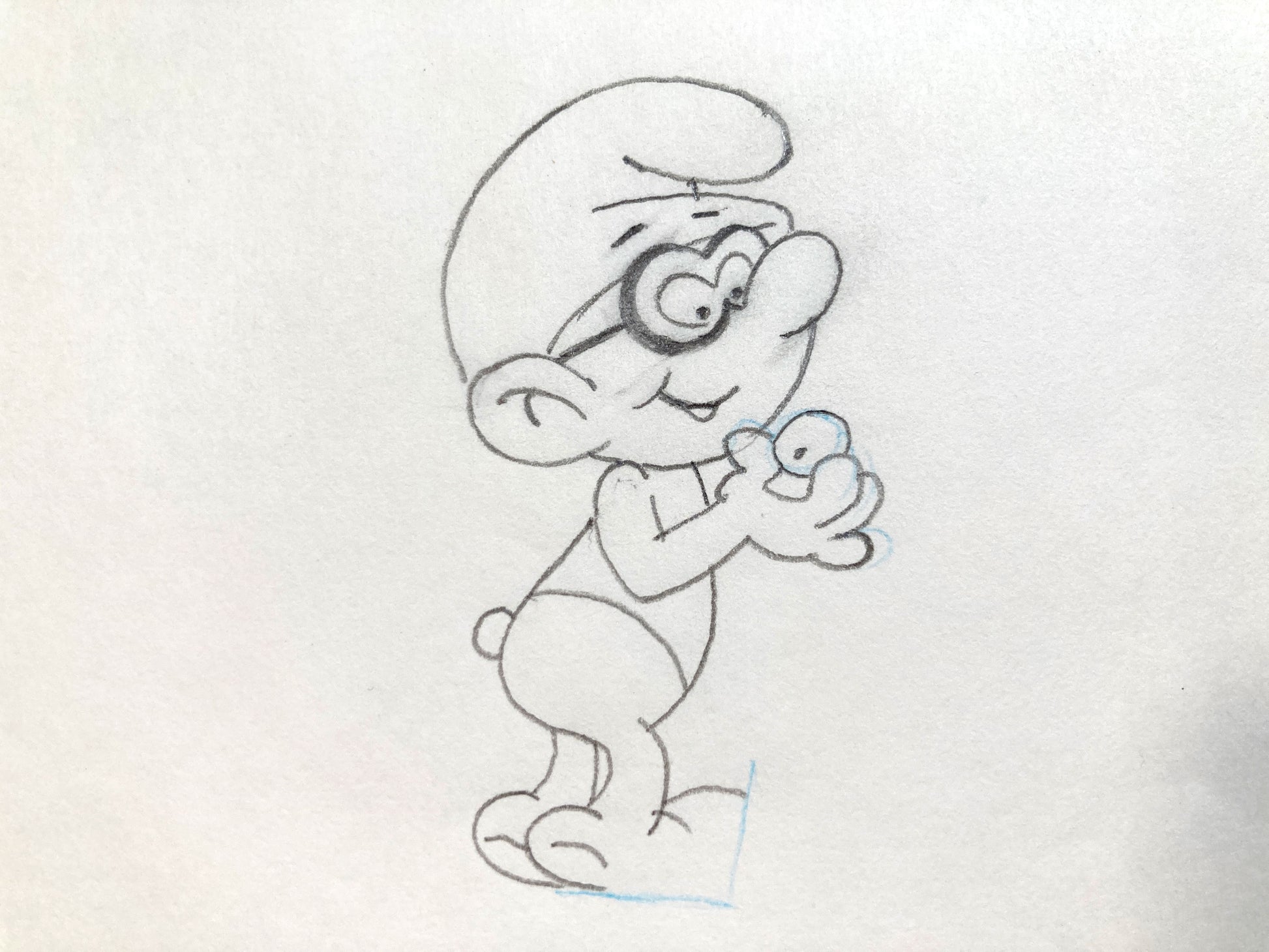 The Smurfs : Original Production Used Animation Drawing - Hanna-Barbera (1980's). For sale on FLIP Gallery