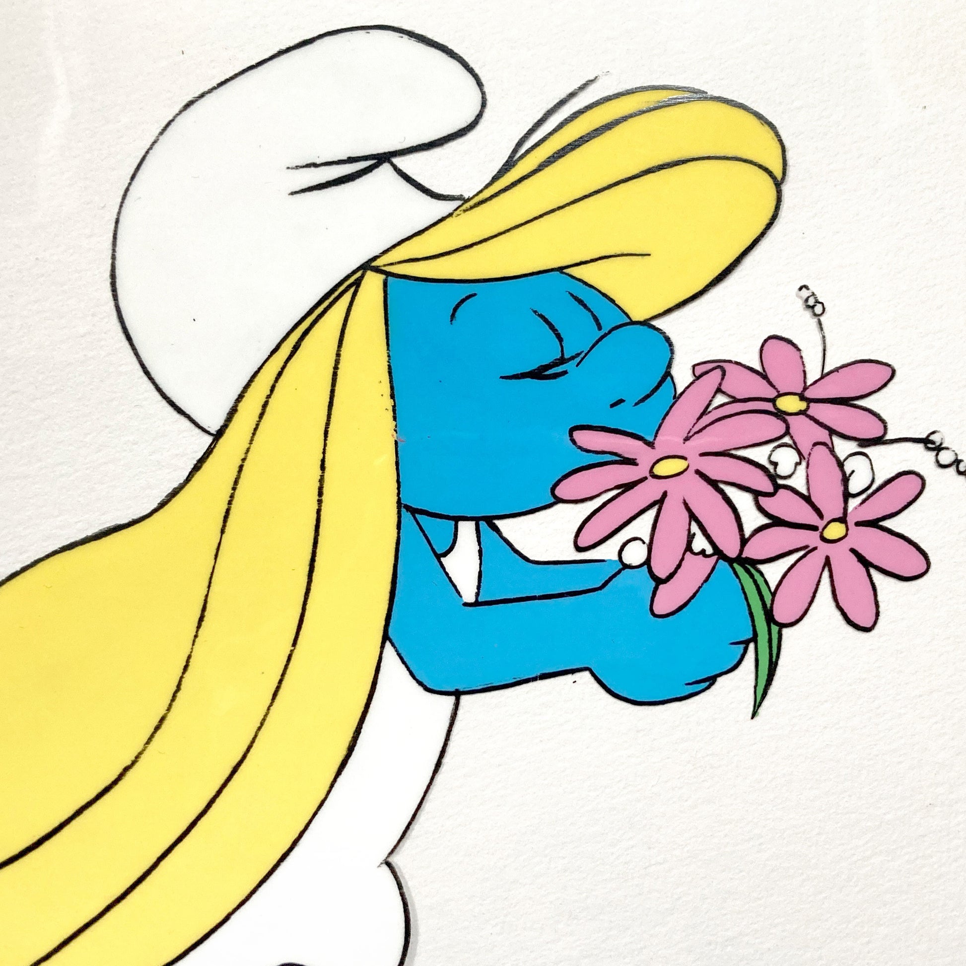 The Smurfs : Original Production Used Animation Cel - Hanna-Barbera (1980's). For sale on FLIP Gallery