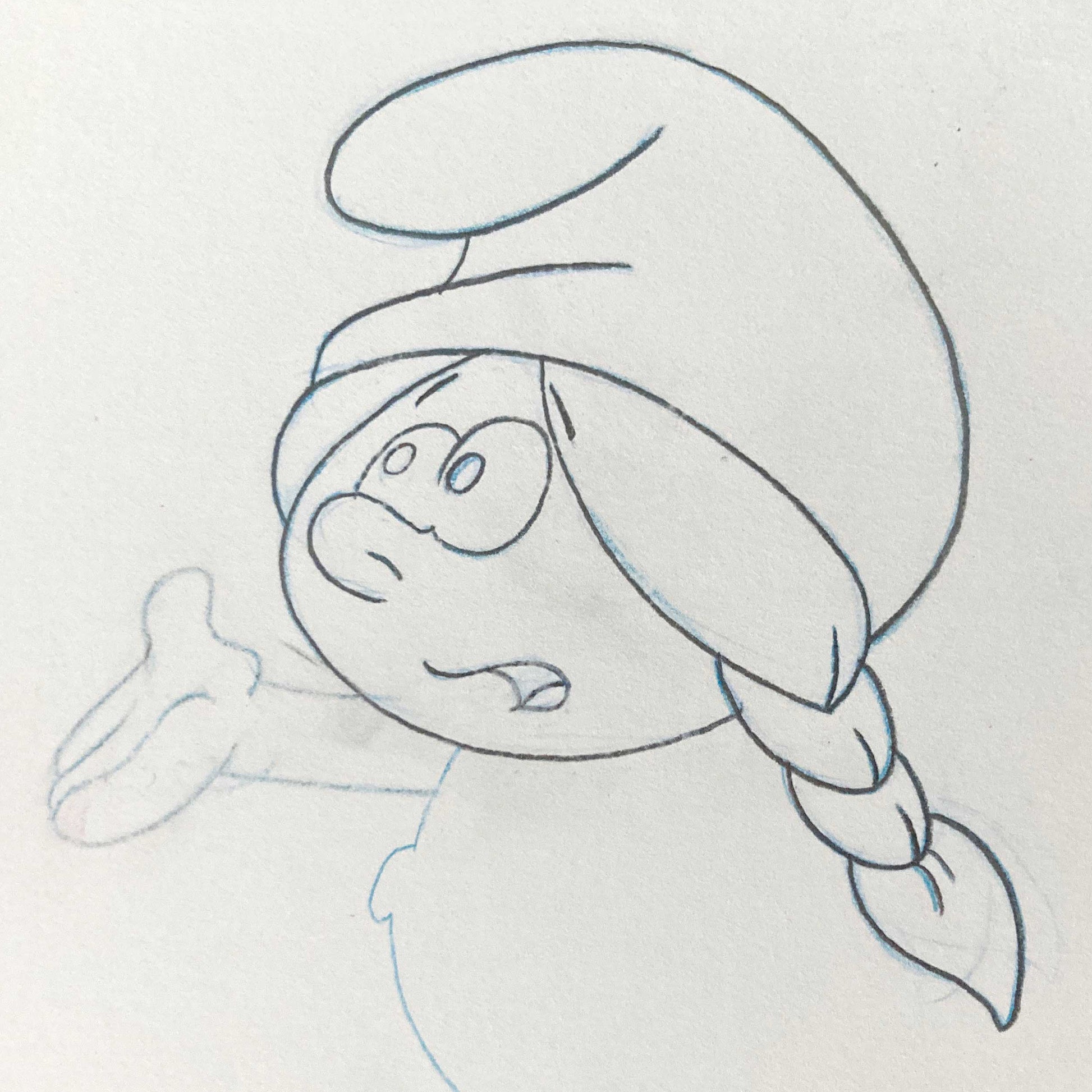 THE SMURFS : Original Production Used Animation Drawing - Hanna-Barbera (1981). For sale on FLIP Gallery