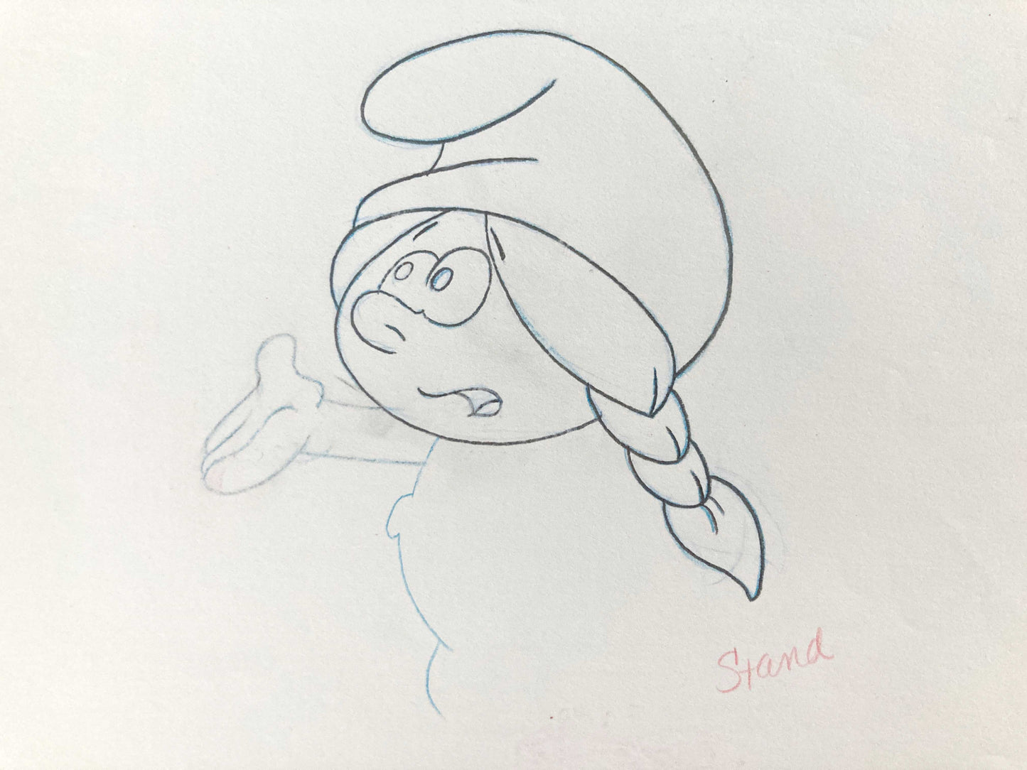 THE SMURFS : Original Production Used Animation Drawing - Hanna-Barbera (1981). For sale on FLIP Gallery