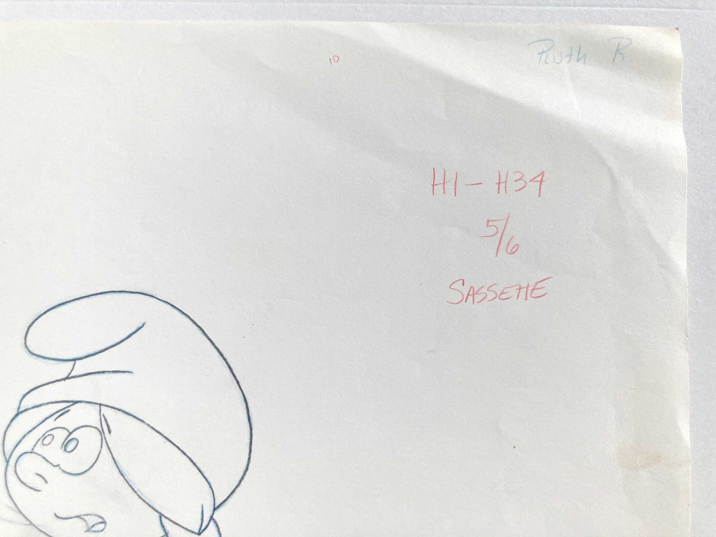 THE SMURFS : Original Production Used Animation Drawing - Hanna-Barbera (1981). For sale on FLIP Gallery