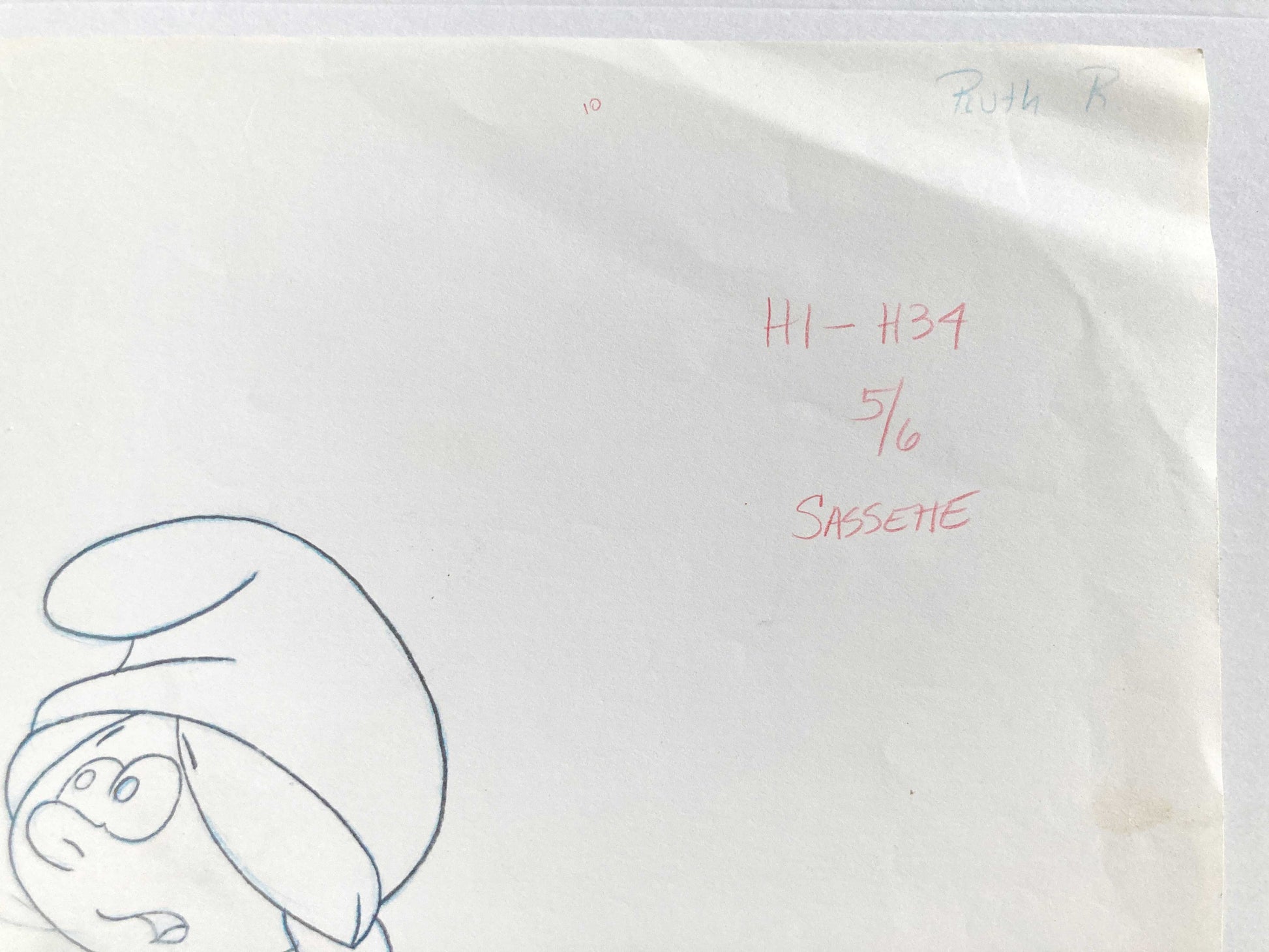 THE SMURFS : Original Production Used Animation Drawing - Hanna-Barbera (1981). For sale on FLIP Gallery