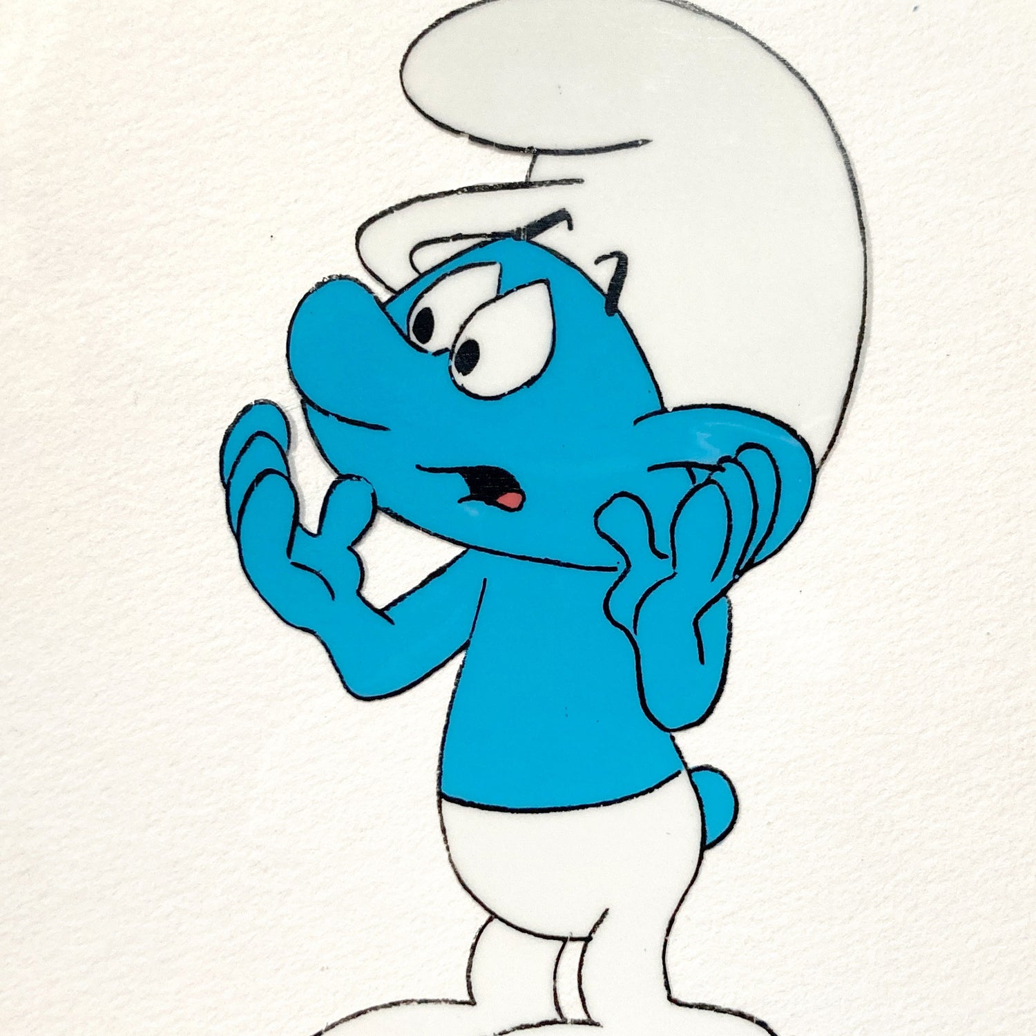 The Smurfs Original Production Used Animation Cel - Hanna-Barbera (1980's). For sale on FLIP Gallery