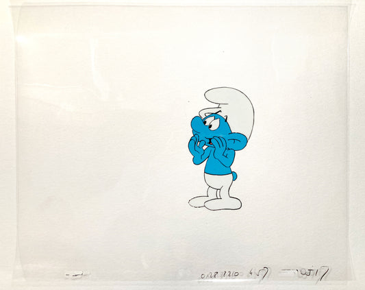 The Smurfs : Original Production Used Animation Cel - Hanna-Barbera (1980's). For sale on FLIP Gallery