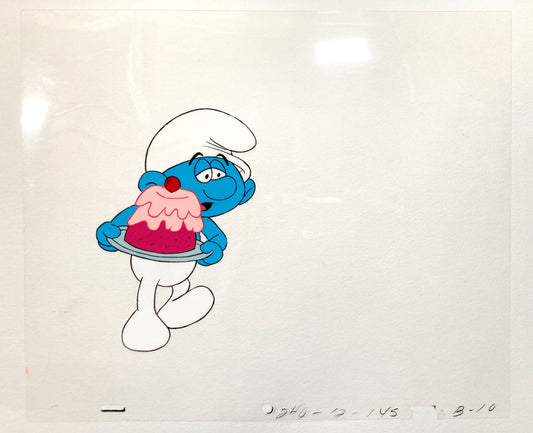 The Smurfs Original Production Used Animation Cel - Hanna-Barbera (1980's). For sale on FLIP Gallery
