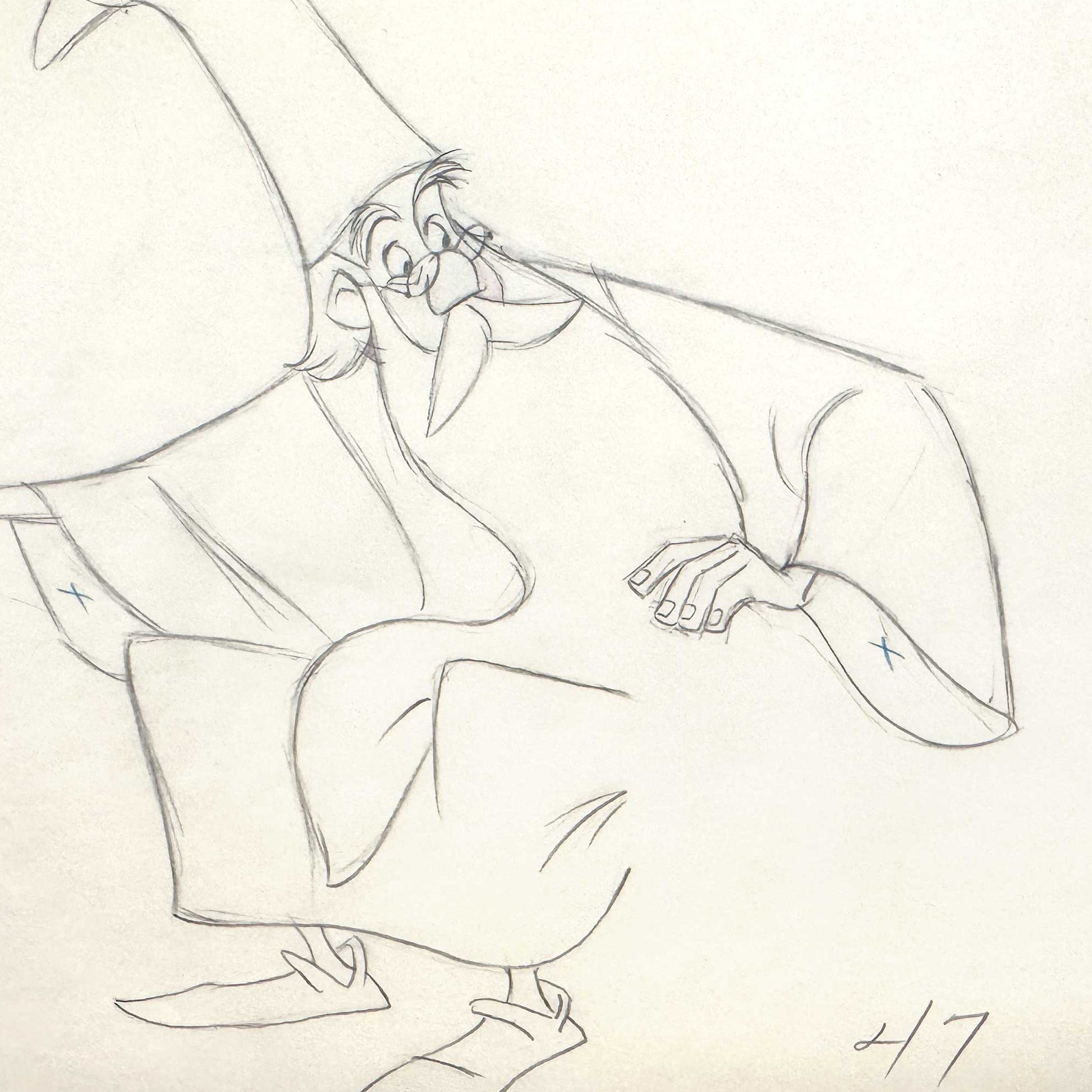 The Sword in the Stone - Merlin Original Animation Production Drawing (Walt Disney, 1963). For sale on FLIP Gallery
