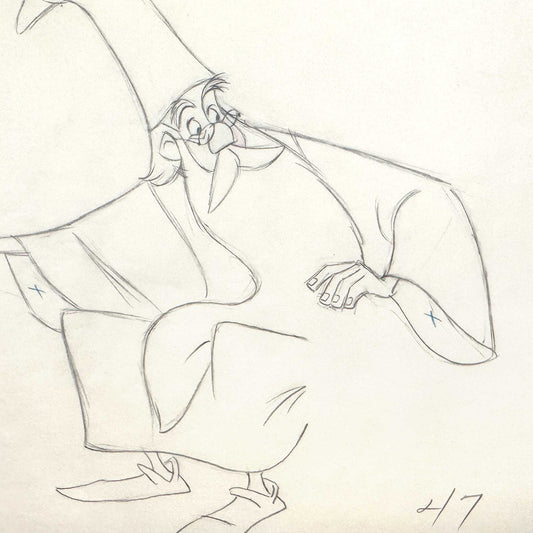 The Sword in the Stone - Merlin Original Animation Production Drawing (Walt Disney, 1963). For sale on FLIP Gallery