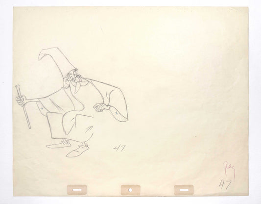The Sword in the Stone - Merlin Original Animation Production Drawing (Walt Disney, 1963). For sale on FLIP Gallery