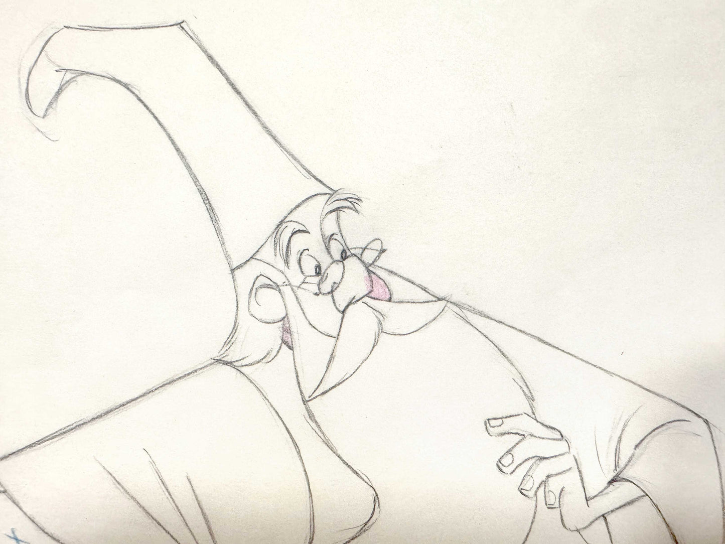 The Sword in the Stone Merlin Original Animation Production Drawing (Walt Disney, 1963). For sale on FLIP Gallery