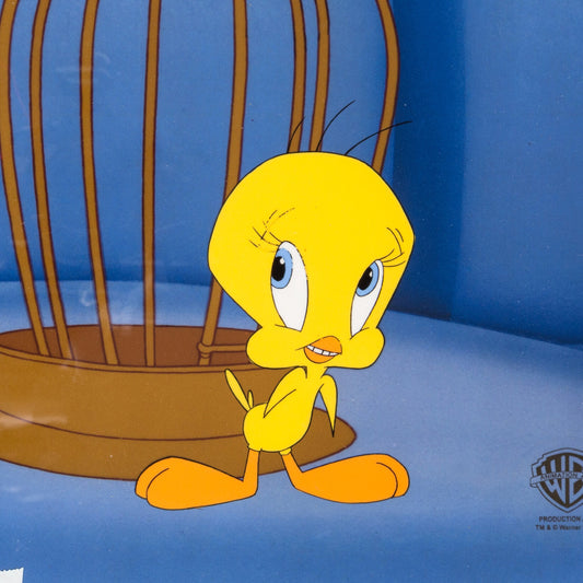 The Sylvester Tweety Mysteries - Tweety Bird Original Production Used Cel (Warner Brothers, c. 1995-2002). For sale on FLIP Gallery