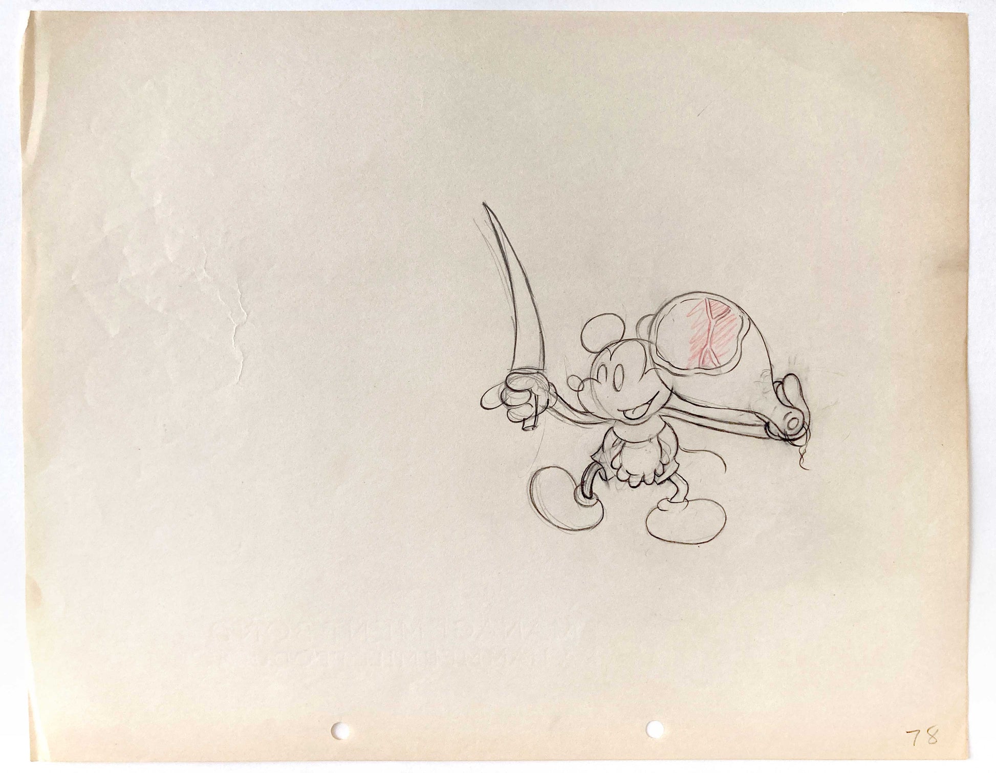 The Whoopee Party : Mickey Mouse Original Production Used Animation Drawing (Walt Disney, 1932). For sale on FLIP Gallery