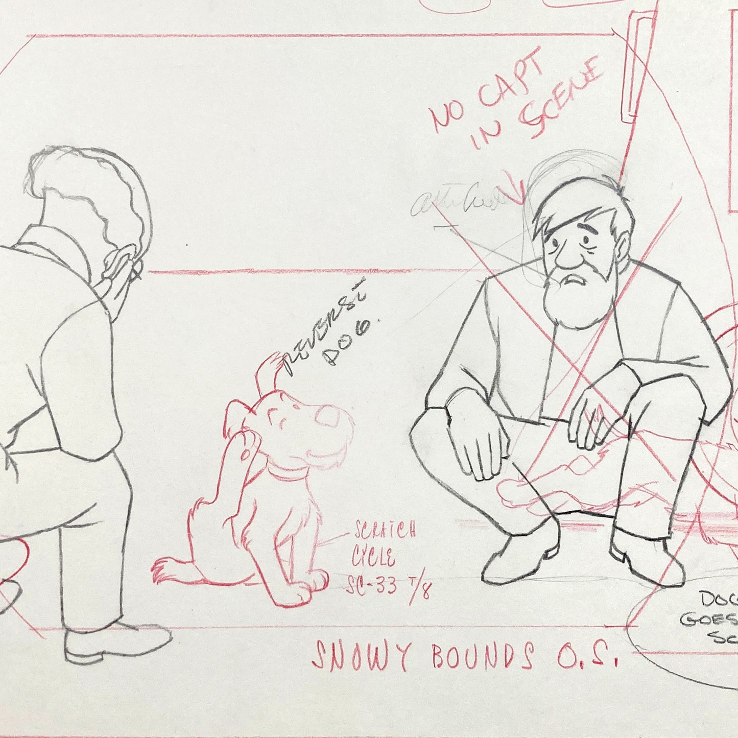 TINTIN : Original Vintage Animation Drawing from "Destination moon" (1959). For sale on FLIP Gallery