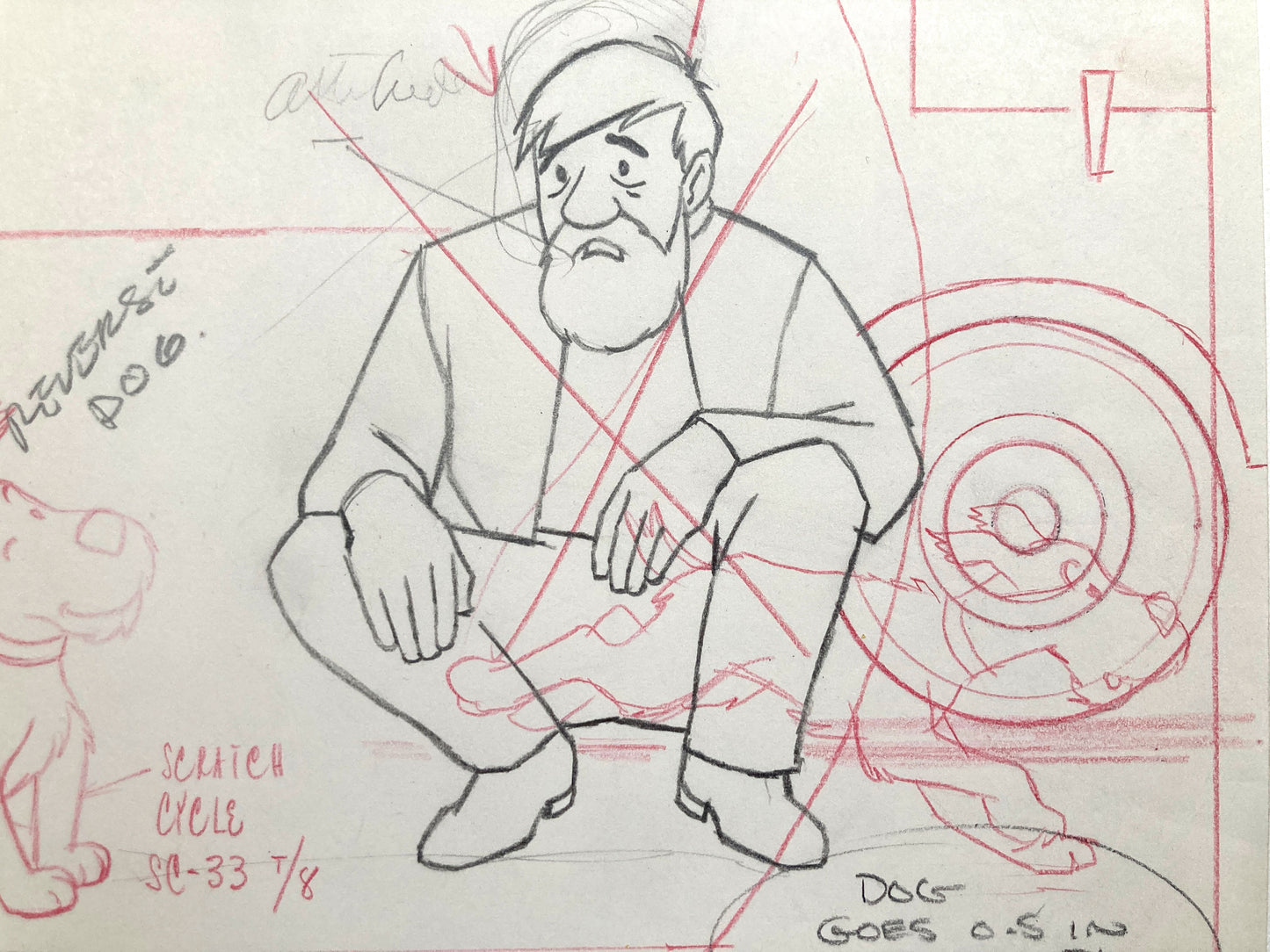 TINTIN : Original Vintage Animation Drawing from "Destination moon" (1959). For sale on FLIP Gallery