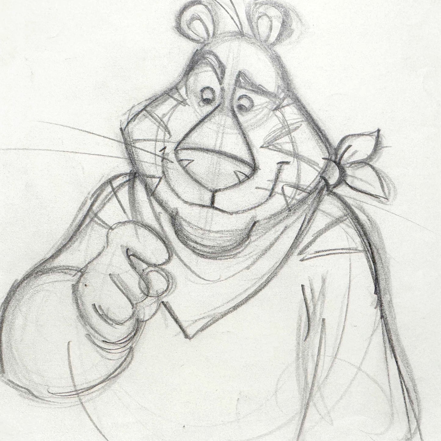 Tony the Tiger Original Animation Production Drawing (Frosted Flakes Tv Commercial Production). For sale on FLIP Gallery