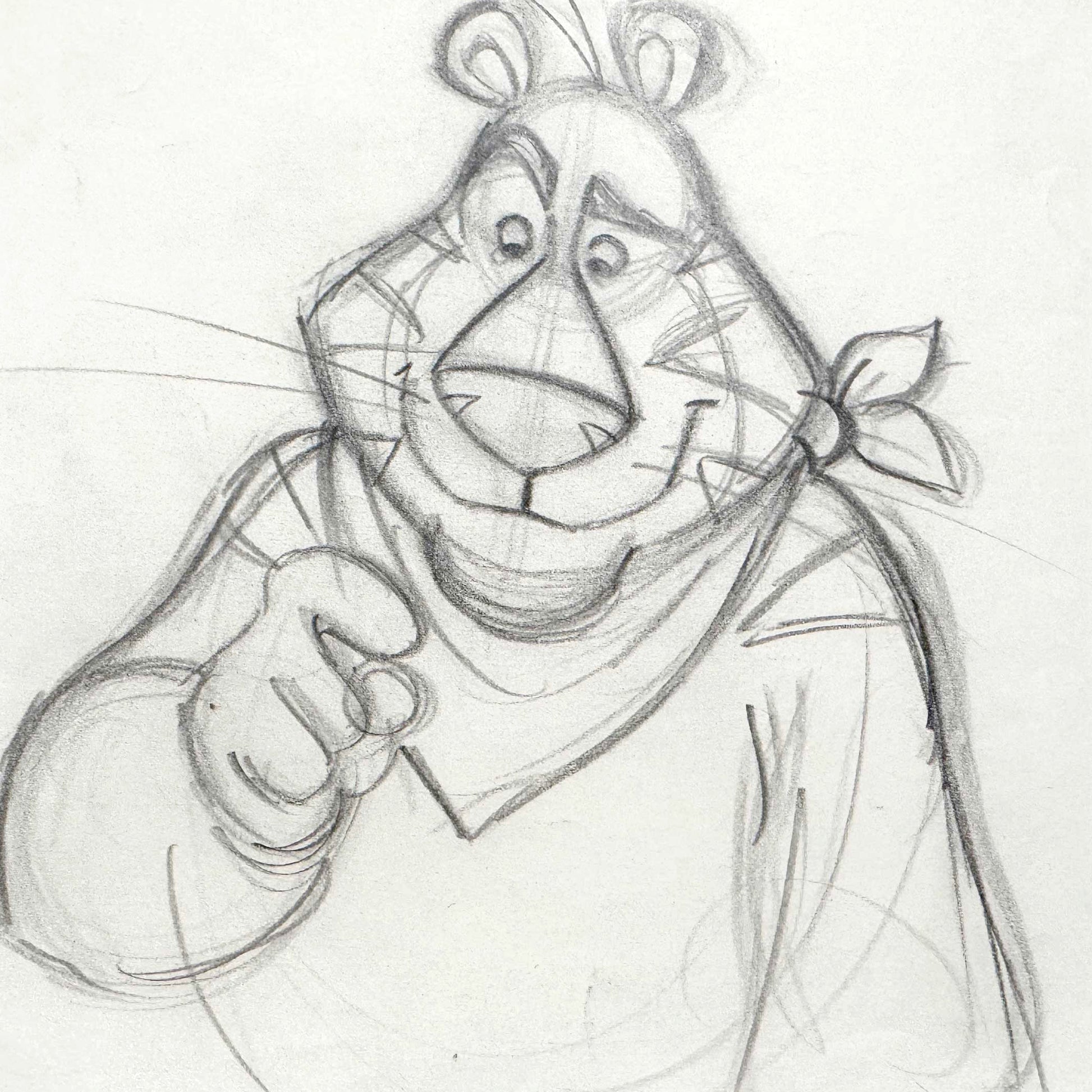 Tony the Tiger Original Animation Production Drawing (Frosted Flakes Tv Commercial Production). For sale on FLIP Gallery