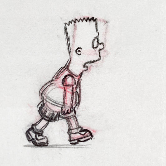 THE SIMPSONS : Original Animation Drawing of Bart Simpson (2000)