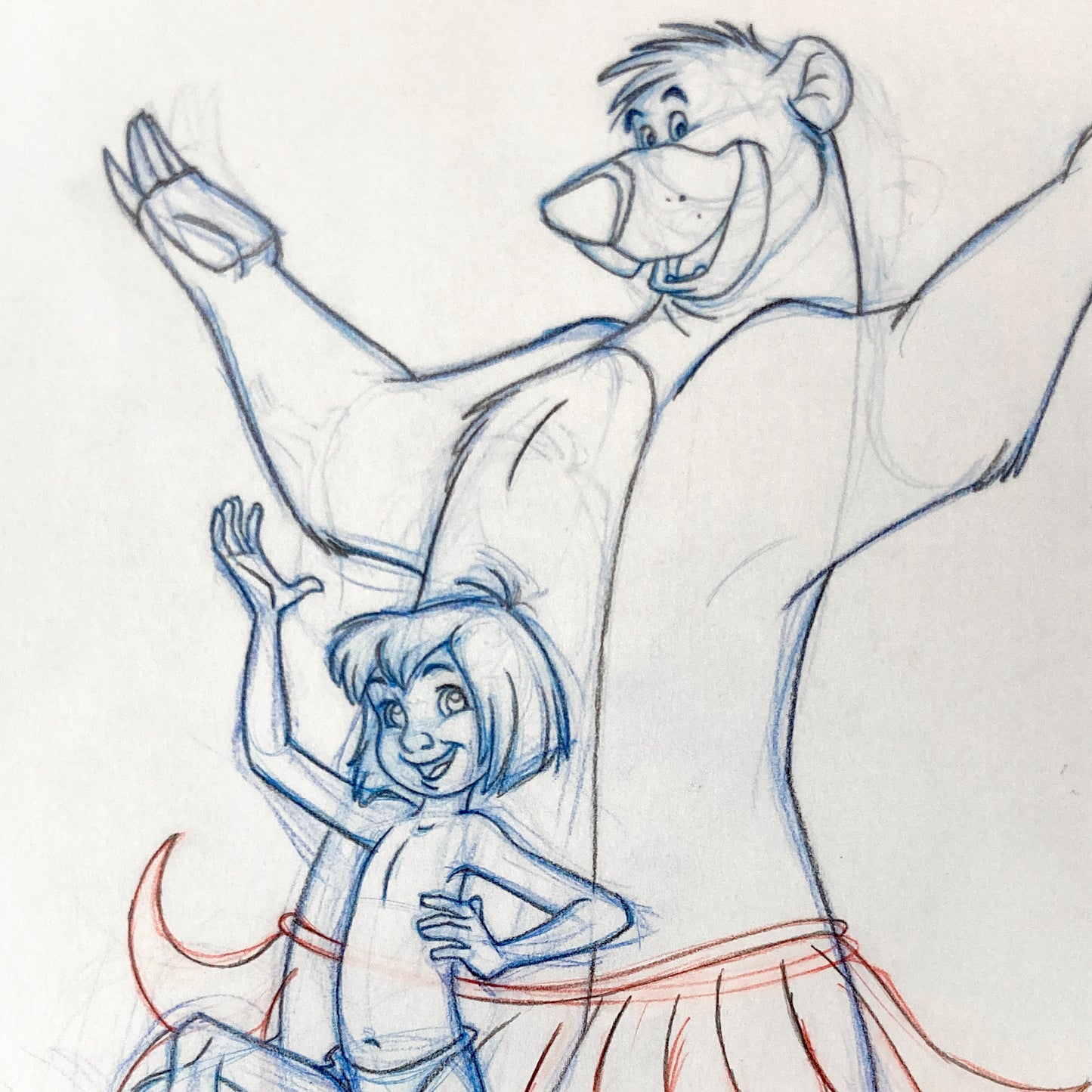 JUNGLE BOOK : Original Drawing for Disney Magazine – Unique Signed Artwork