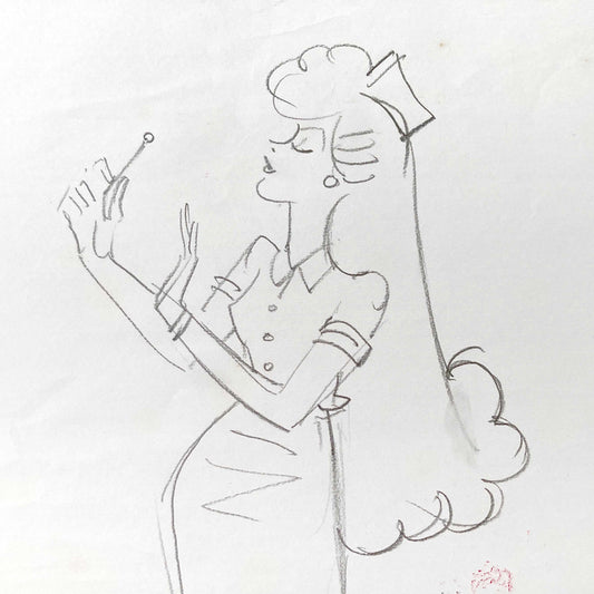DON BLUTH : Original production research drawing (1989)