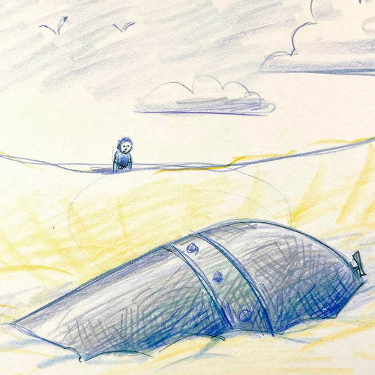 JAMES AND THE GIANT PEACH : Original Storyboard Drawing (Walt Disney, 1996)